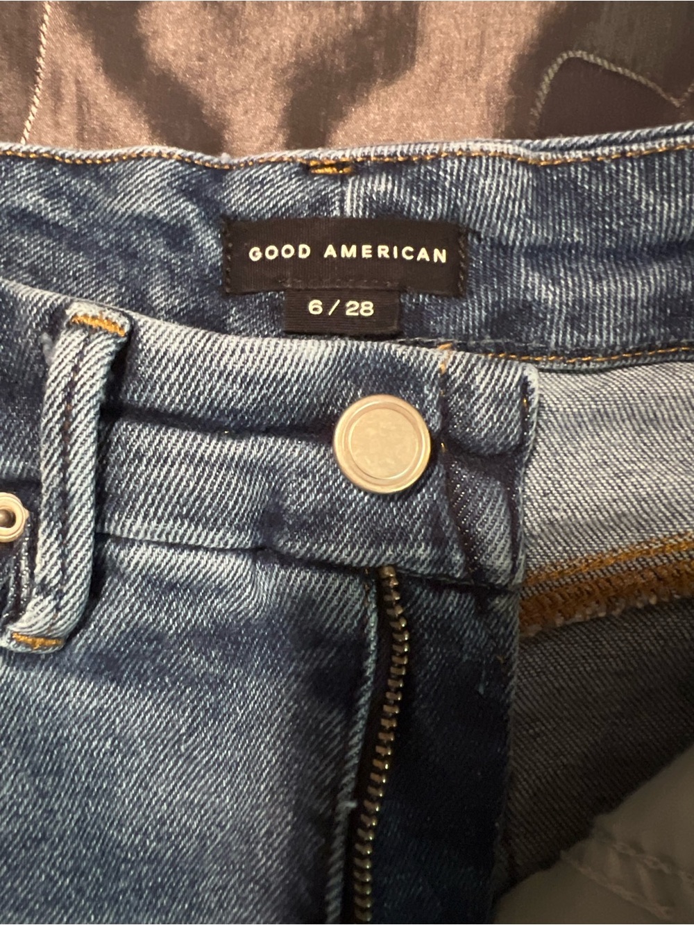 Good American Good Skate Wide Leg High-Rise Blue Women's Jeans Stretch Size 6/28 - Picture 10 of 16